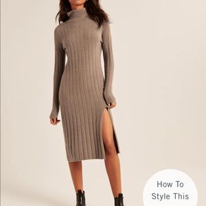 ABERCROMBIE Easy Fitting Midi Sweater Dress, NWT, sz L